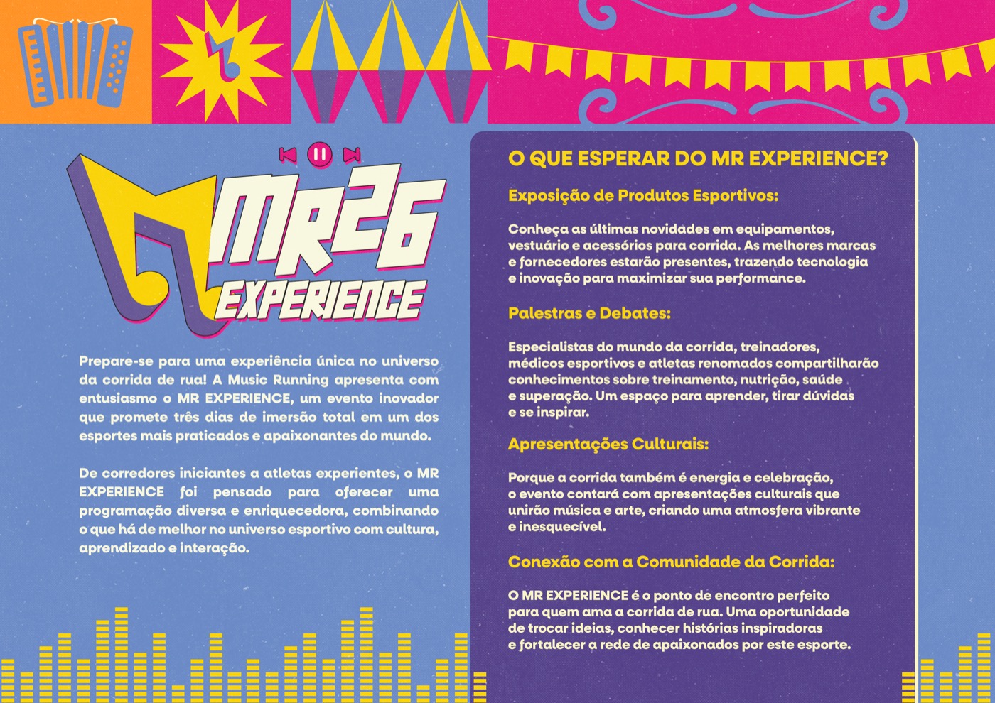 Material de divulgação MR26 EXPERIENCE